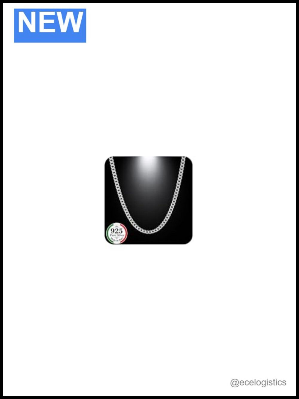 Sterling Silver 925 Cuban Link Chain Necklace Made in Italy 7mm Diamond Cut